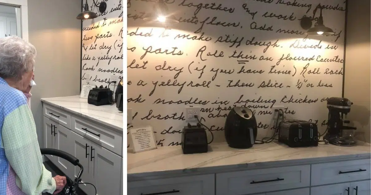 Granddaughter Creates Beautiful Backsplash From Her Grandma’s Famous Recipe