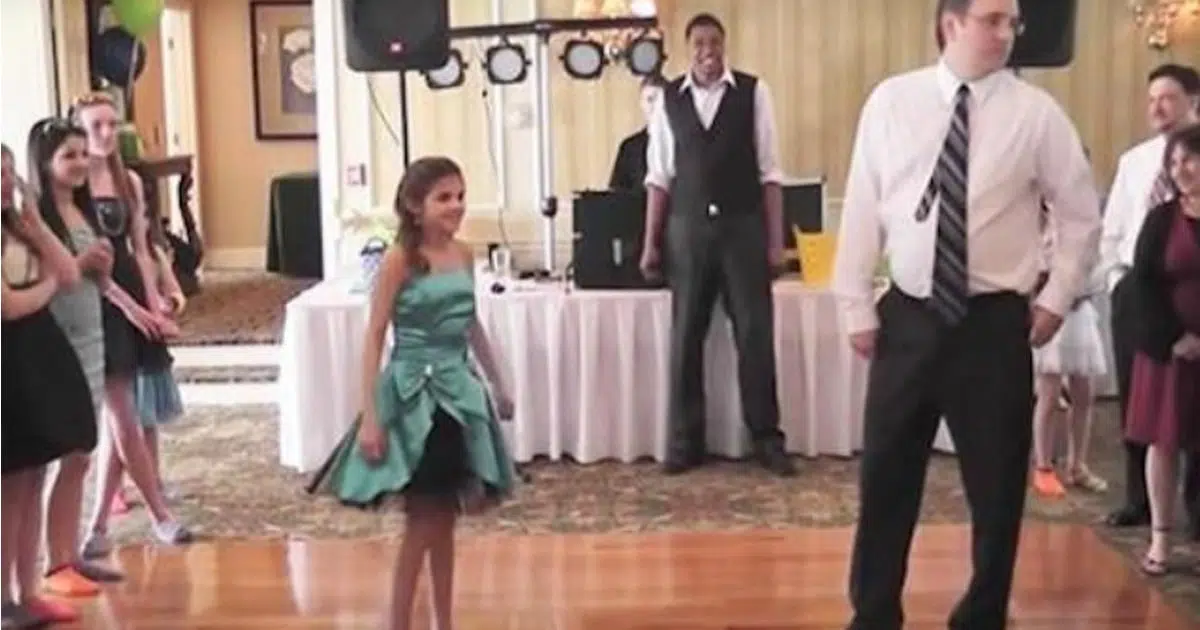 Little Girl Calls Her Awkward Dad To The Dance Floor, Then He Steals The Show