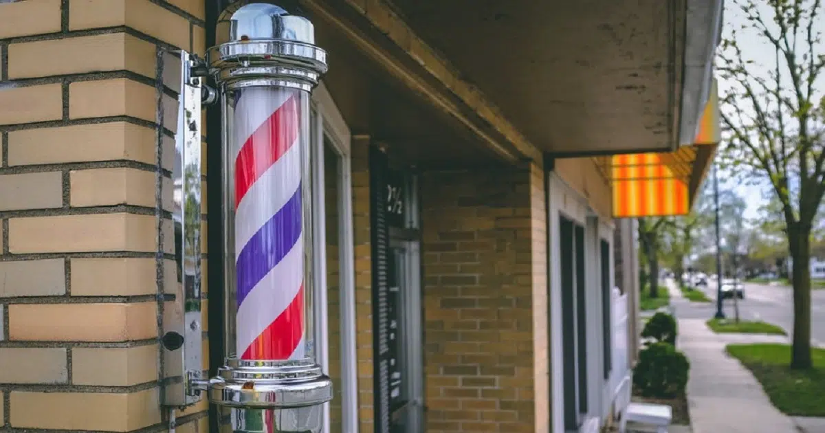 Why Barber Poles Are Blue, White, and Red